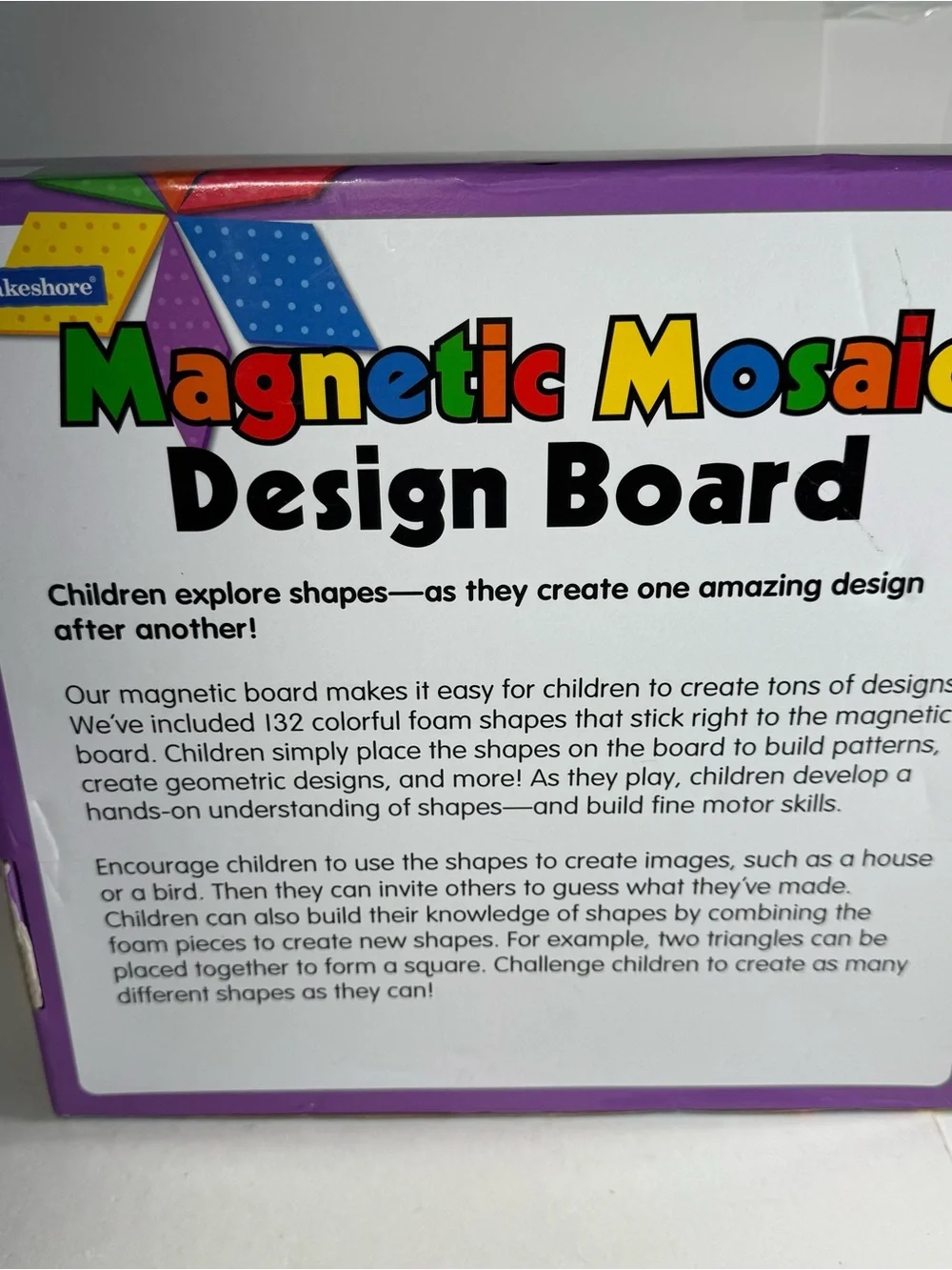 Lakeshore Magnetic Mosaic Design Board Foam Shapes Designs Near Complete *Read